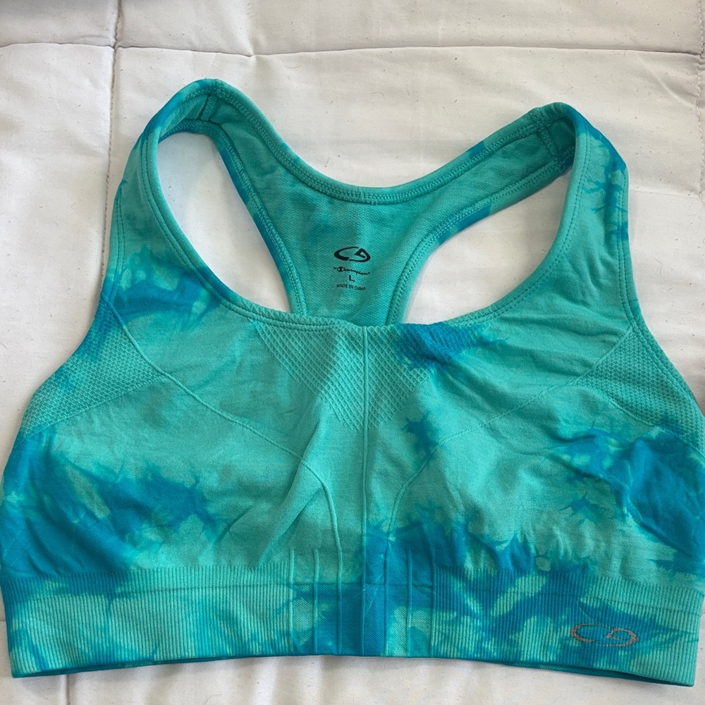 Champion Teal Tie-Dye Sports Bra